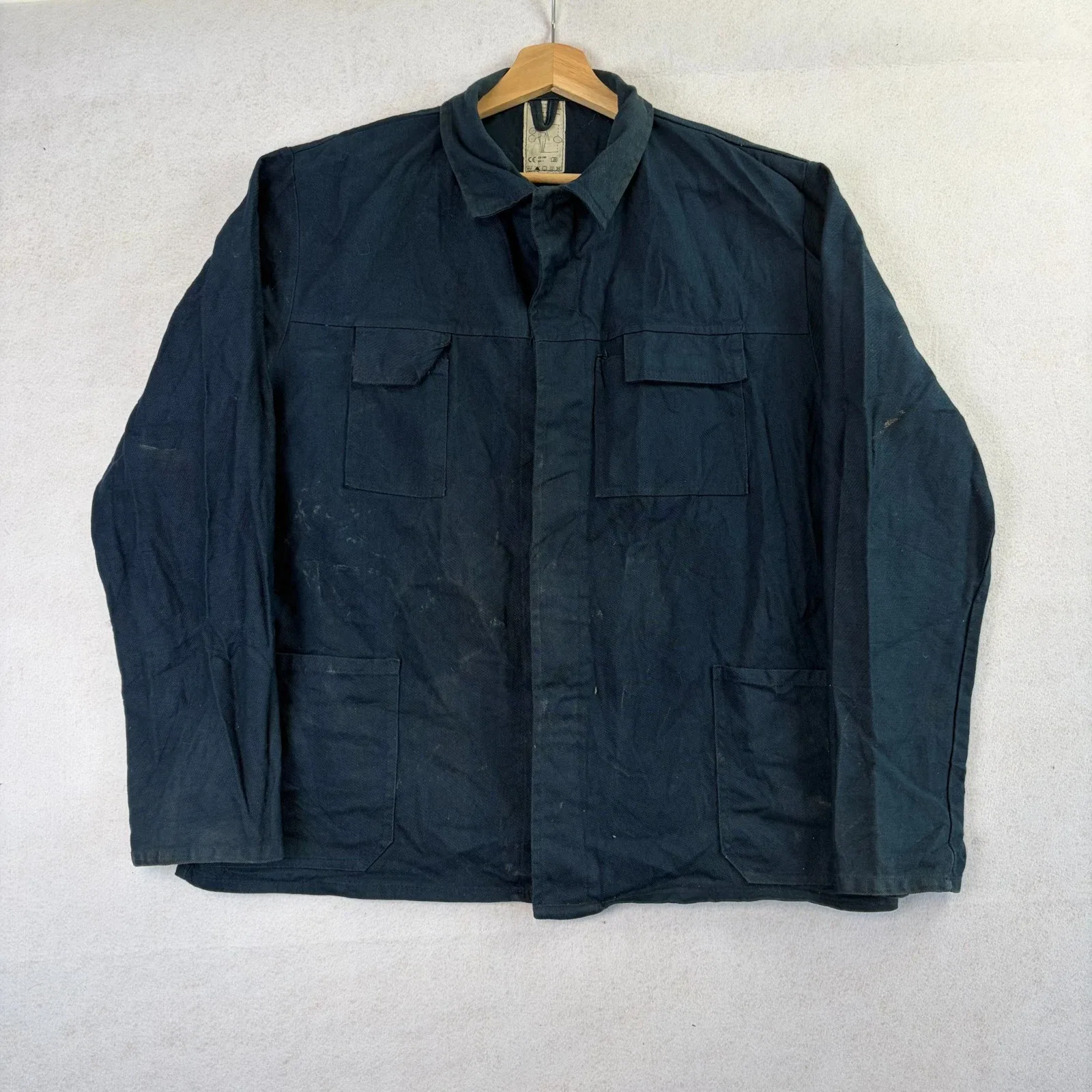 Pamal Blue Cotton Outerwear, seller photo 1 | The Worker's Layer, Relover